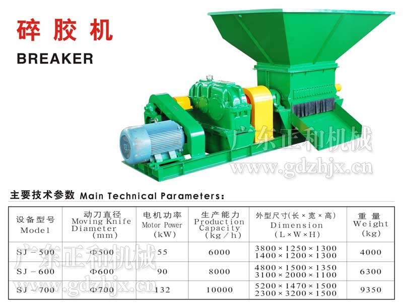 橡膠碎膠機(jī),sj-700碎膠機(jī)破膠機(jī)橡膠破碎機(jī)